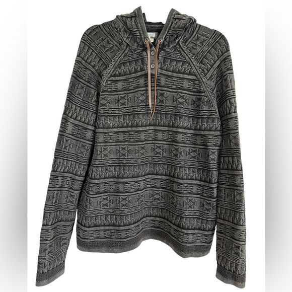 Carbon 2 Cobalt Shirts Carbon 2 Cobalt Mens Inland Chunky Knit Textured Hoodie In Washed